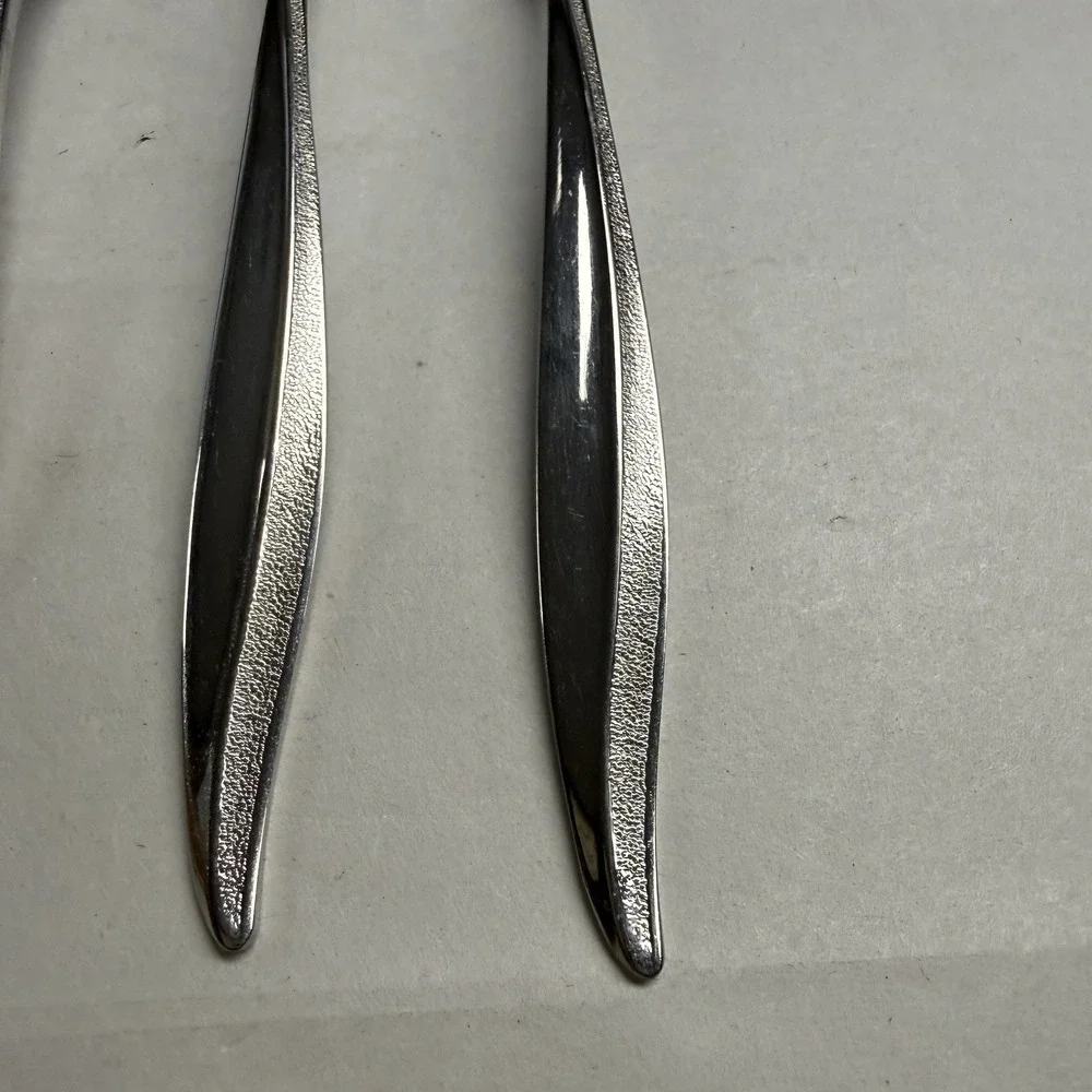 Oneidacraft Deluxe Textura  Stainless Flatware 4 Salad Forks